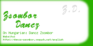 zsombor dancz business card